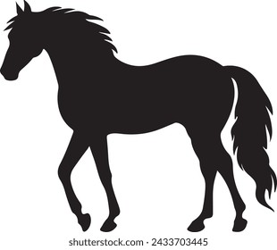 Ilustración vectorial de la silueta del caballo