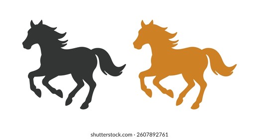 Horse silhouette vector isolated on white background. Beautiful Black And White Horse Head Silhouette vector design. Image for logo, design and tattoo.