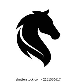 horse silhouette vector logo template