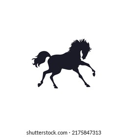 horse silhouette vector on a white background.