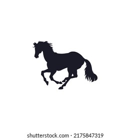 horse silhouette vector on a white background.
