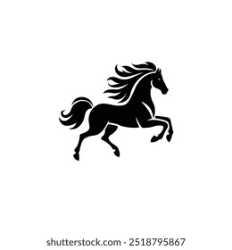 Horse silhouette vector style with white background
