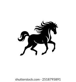 Horse silhouette vector style with white background
