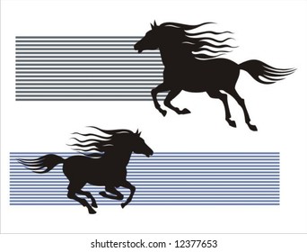 horse silhouettes