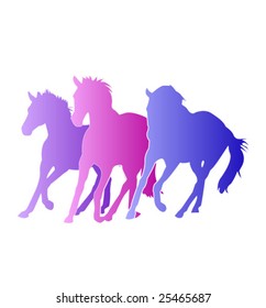 horse silhouettes