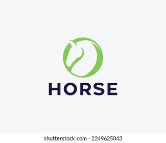 Logotipo del vector animal sencillo para caballos