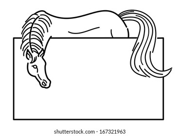 horse simple card