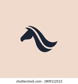 Horse simple logo vector design 