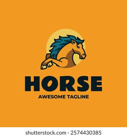 Horse Simple Mascot Logo Template