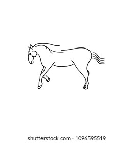 Horse sketch vector line style