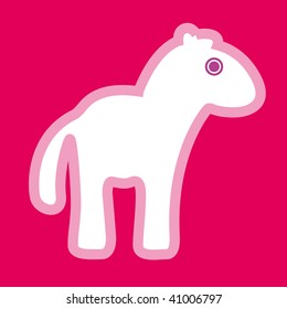 a horse with a soft outline
