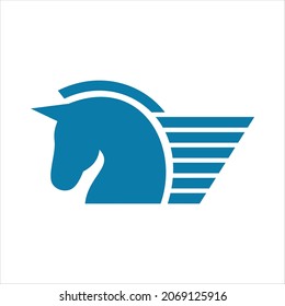 Horse Speed Logo Template Mascot Head Stock Vector (Royalty Free ...