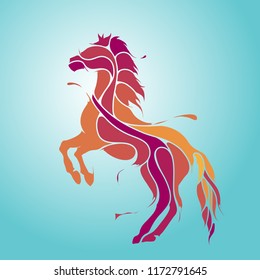 the horse splash silhouette