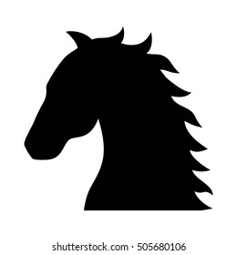 Horse, stallion, colt or equestrian flat vector icon for apps and websites