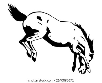 Horse Stallion Domestic Wild Animal Mammal Stock Vector (Royalty Free ...