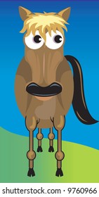  horse standing alone	