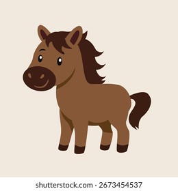 El caballo está de pie mirando hacia adelante