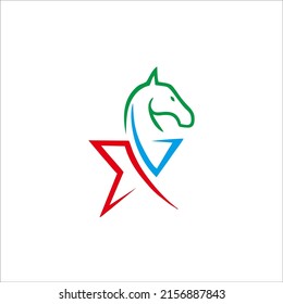 horse star logo design for your brand, corporate identity