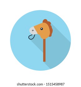 horse stick glyph flat vector icon