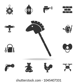 Horse stick silhouette toy icon. Detailed set of baby toys icons. Premium quality graphic design. One of the collection icons for websites, web design, mobile app on white background