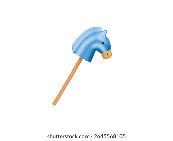 horse stick toys icon 3d illustration render