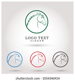 Horse & Strong Logo. Vector & Icon Template