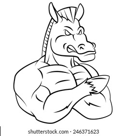 Horse Strong Mascot
