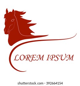 Horse stylized head - vector illustration 