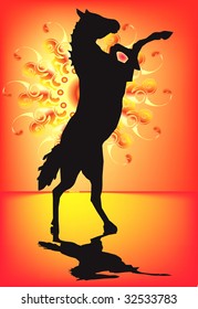 horse and sun