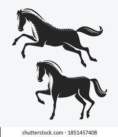 Horse symbol. Animal, racehorse vector illustration