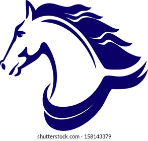 Horse Symbol Horse Emblem Logo Design Stock Vector (Royalty Free ...