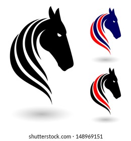 Horse symbol. Illustration on white background for design