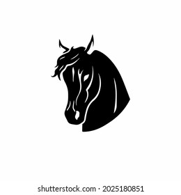 Horse Symbol Logo. Tattoo Design. Stencil Vector Illustration