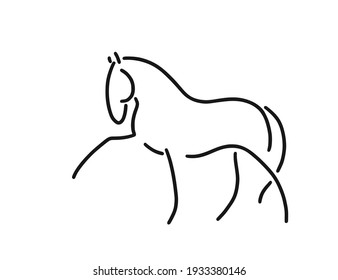Horse symbol. Minimal horse outlines for infographics or web use