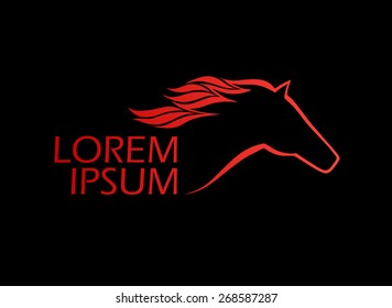 Horse symbol vector. Corporate icon.