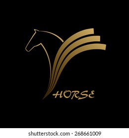 Horse symbol vector. Corporate icon. Logo design