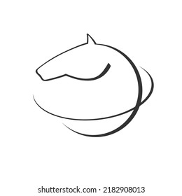 Horse symbol vector. Horse head logo design