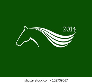 Horse symbol vector. New Year Symbol.