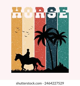 horse t shirt design ready print