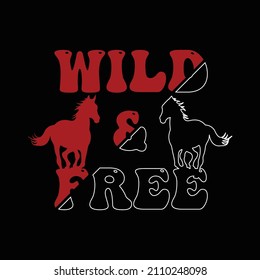 Horse T Shirt Design And Vector Illustration. 