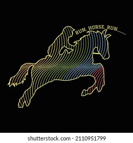 Horse T Shirt Design And Vector Illustration. 