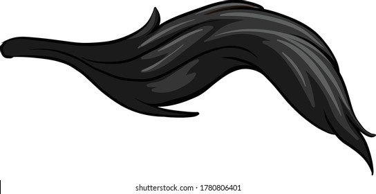 A Horse Tail cartoon vector art and illustration