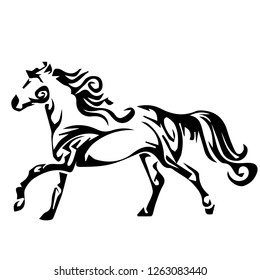 horse tattoo icon design vector