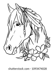 Horse Tattoo line