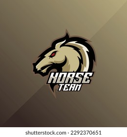 horse team logo esport design gaming mascot