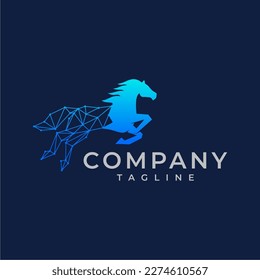 Horse Tech Logo Design Icon