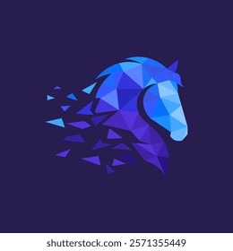 Horse Tech Logo Gradient Color Template, Technology, Smart, Future, Logo Design Vector.