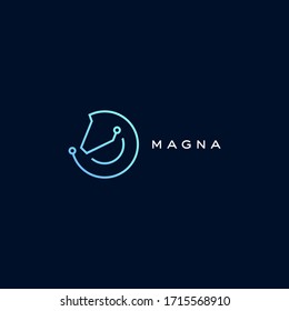 Vector de diseño de icono de la tecnología del caballo