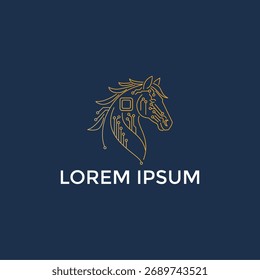 Horse Tech Vector moderno del logotipo