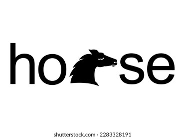horse text and horse vector. design vector